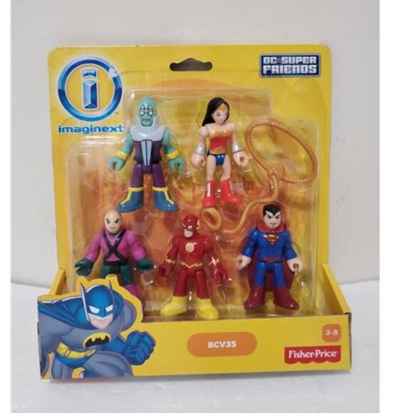 Imaginext Batman Heroes & Villains Brainiac, Wonder Woman, Superman, Flash & Lex - Picture 1 of 6